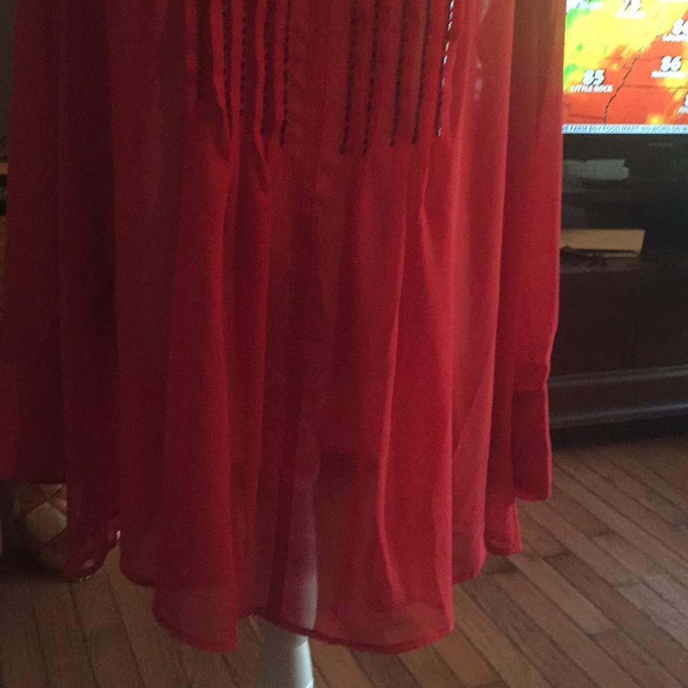 Lane Bryant 18/20 red sheer top New never wore